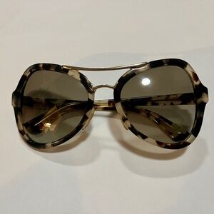 Prada Double Bridge Sunglasses SPR 18S – Brown Tortoiseshell